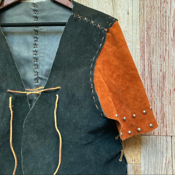 Handmade Leather Vest XXL - Picture 3 of 6